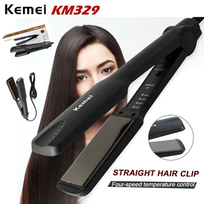 Kemei Km-329 Iron Ceramic Hair Straightener Styling Tools Machine ...