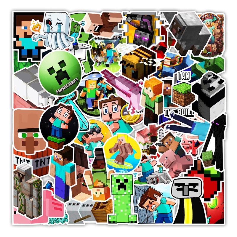 Minecraft waterproof sticker 50pcs per pack Shopee Malaysia