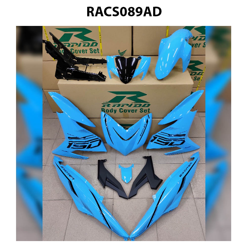 Rapido Cover Set Y Zr V V Exciter King Sky Blue Sticker