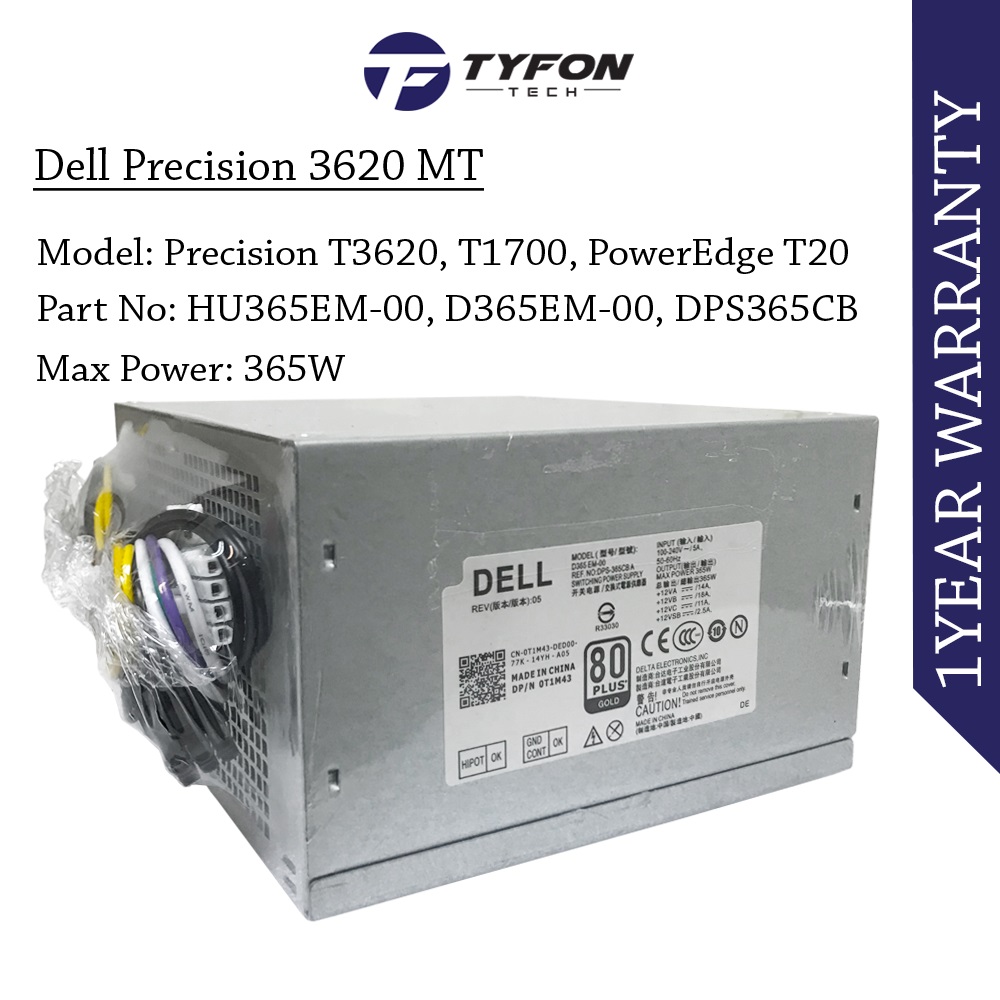 Dell Precision 3620 T1700 MT Power Supply PSU 365W HU365EM00 D365EM00