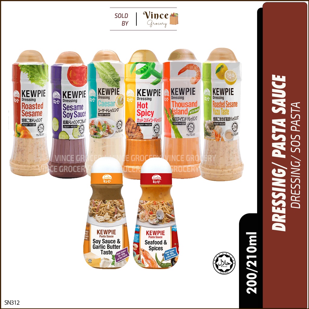 KEWPIE Dressing Roasted Sesame / with Yuzu / Thousand Island / Sesame