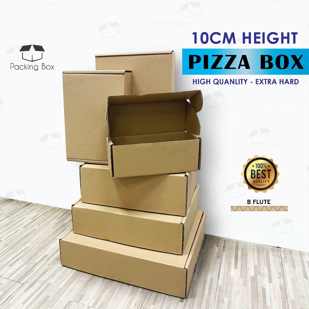 Pizza Box Carton Box Packing Box Packaging Box Kotak - Height 10CM ...