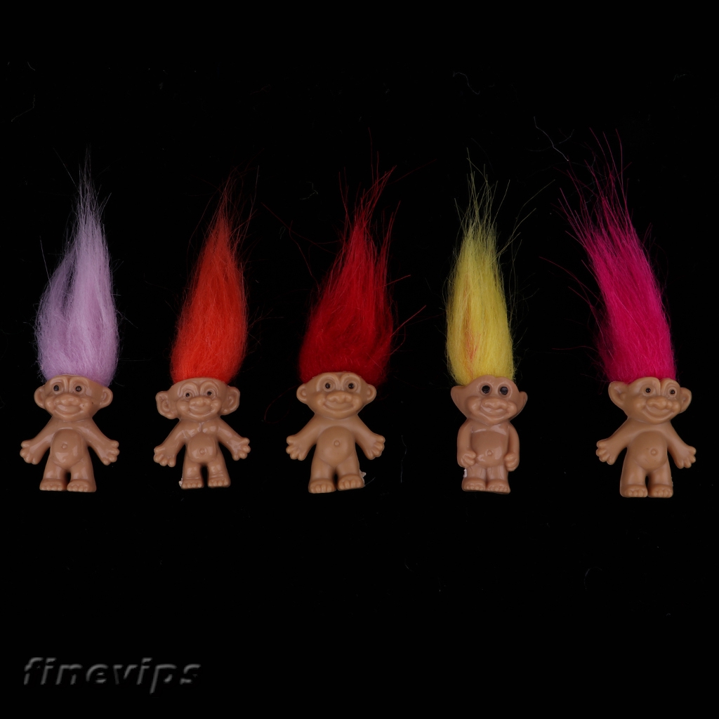 [FinevipsMY] 5 Pieces 3" Vintage Troll Doll Desk Decor