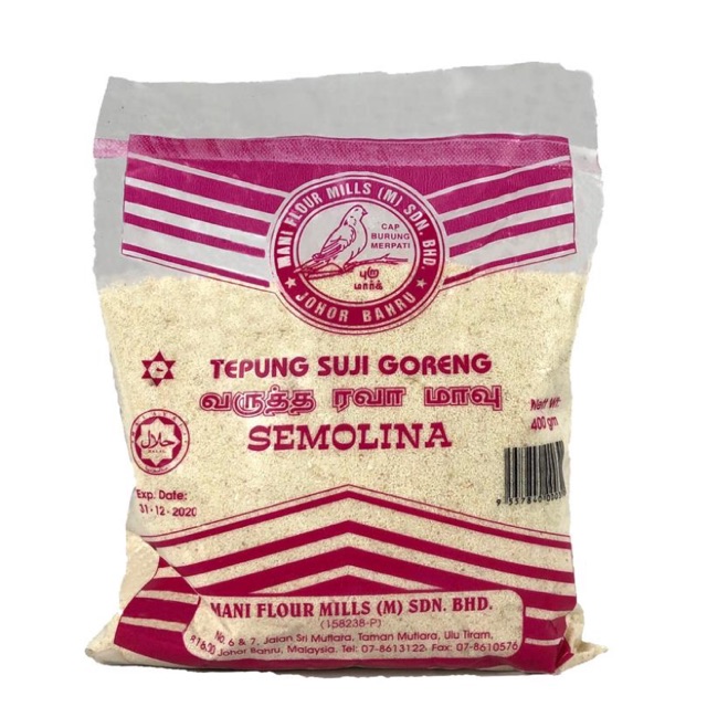 Tepung Suji Goreng Cap Burung Merpati /semolina 400gm | Shopee Malaysia