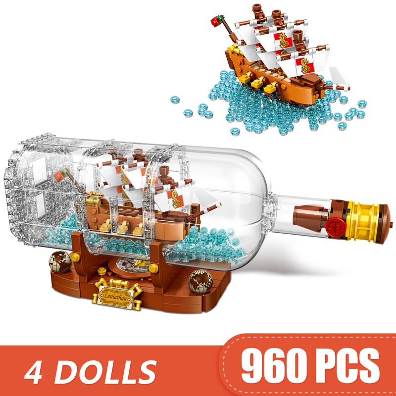 ebay lego ship in a bottle