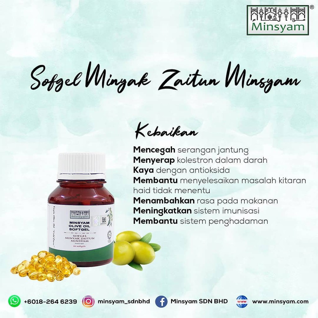 Buy Minsyam Combo Pack Habbatus Sauda Black Seed Capsule 60 Softgel Minsyam Olive Oil Minyak Zaitun 60 Softgel Seetracker Malaysia