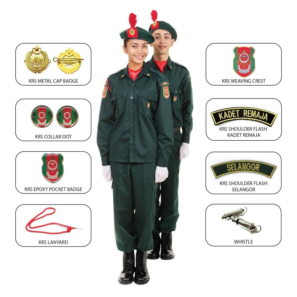 Krs Set Accessories Kadet Remaja Sekolah Pangkat Krs Shopee Malaysia