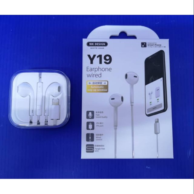 Wk Y19 IPhone Lightning Handsfree | Shopee Malaysia