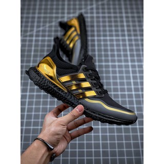 Ultraboost 4 0 Metallic Gold Metallic Silver Ultra Boost Running Shoes Eg8102 Shopee Malaysia