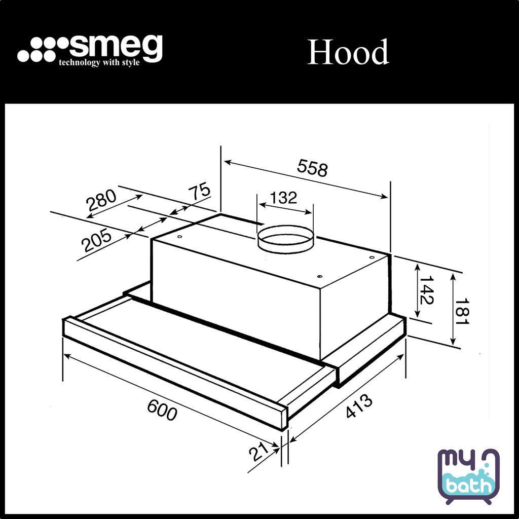 Встраиваемая вытяжка Smeg KSET 61 E