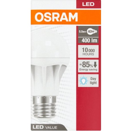 OSRAM Daylight LED BULB E27 5.5W (10pcs) | Shopee Malaysia