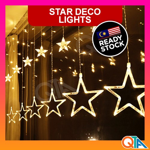 Buy 2 5m 6 Large Star 6 Small Star Led Deco Lights Wedding Party Lights Hari Raya Deco Lampu Hiasan Bintang Led Seetracker Malaysia