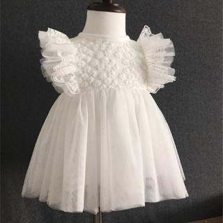 Ruffles Lace Newborn Baby Girl Wedding Pageant Dress Christening Gowns Princess Party Dresses Baby Clothes