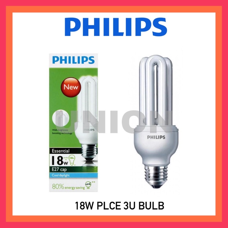 Philips Essential Cool Daylight E27 18W 3U PLCE Bulb / Mentol Lampu (SIRIM)