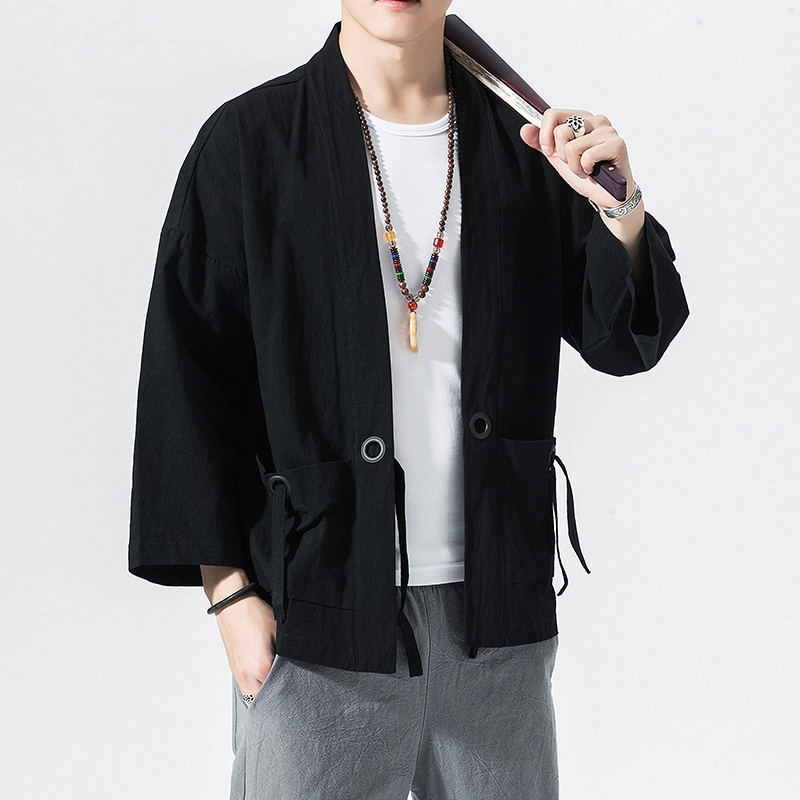 long black kimono cardigan