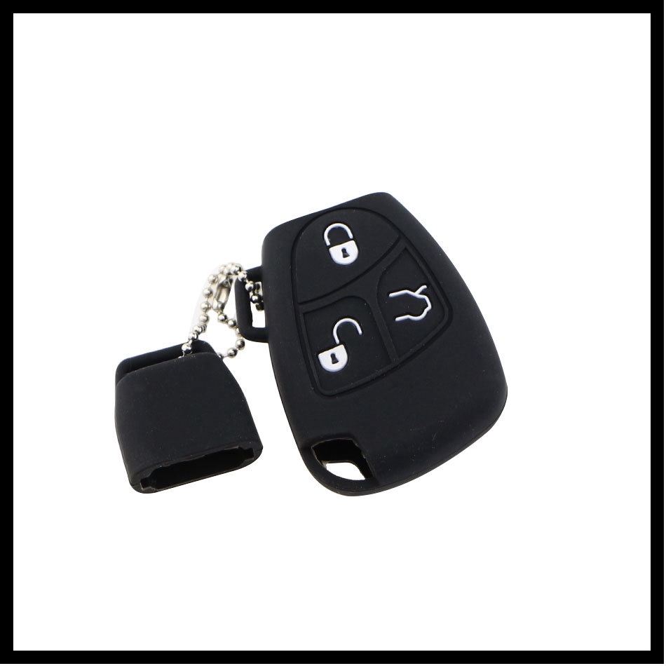 3 Buttons PU Leather Car Key Cover Case For Mercedes-Benz AMG B C E S ML SLK CLK 