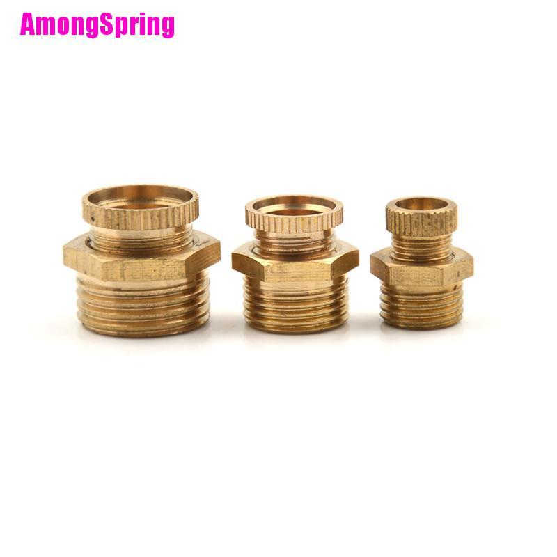 [AmongSpring] Air Compressor Male Threaded Water Drain Valve Brass Tone Pt 1/2'' 3/8'' 1/4''