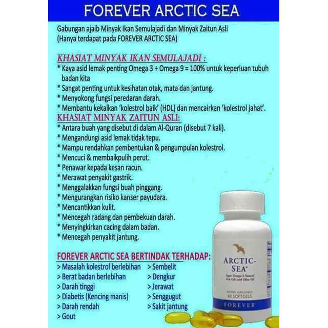 Forever Living Products Arctic Sea Super Omega 3 Natural Fish Oil With Olive Oil Shopee Malaysia