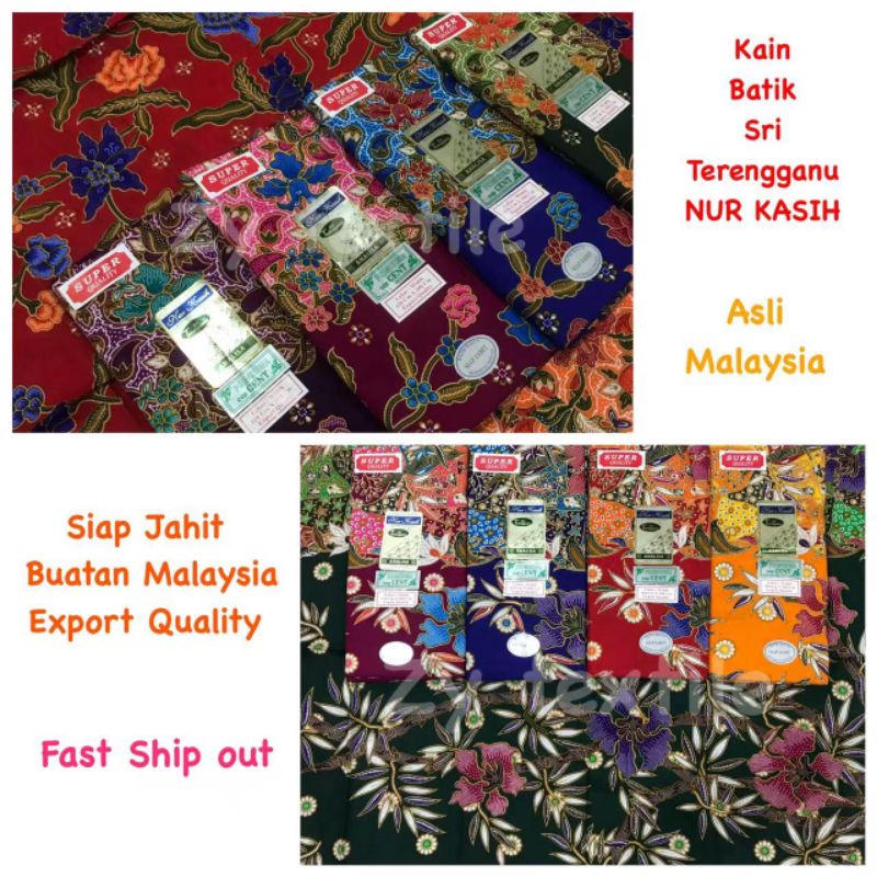 [Ready Stock] Kain Batik Siap Jahit Nur Kasih Sri Terengganu