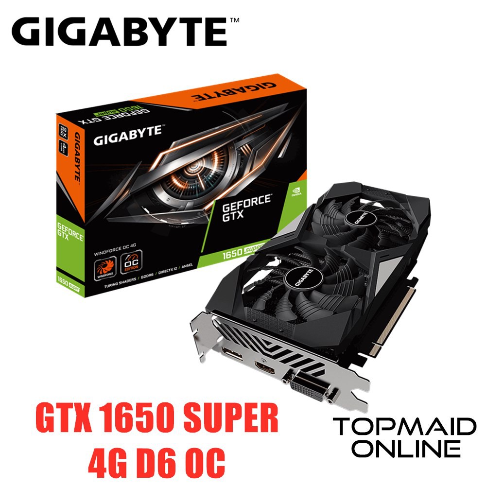 GIGABYTE GEFORCE GTX 1650 SUPER WINDFORCE OC 4GB DDR6 GAMING GRAPHIC ...
