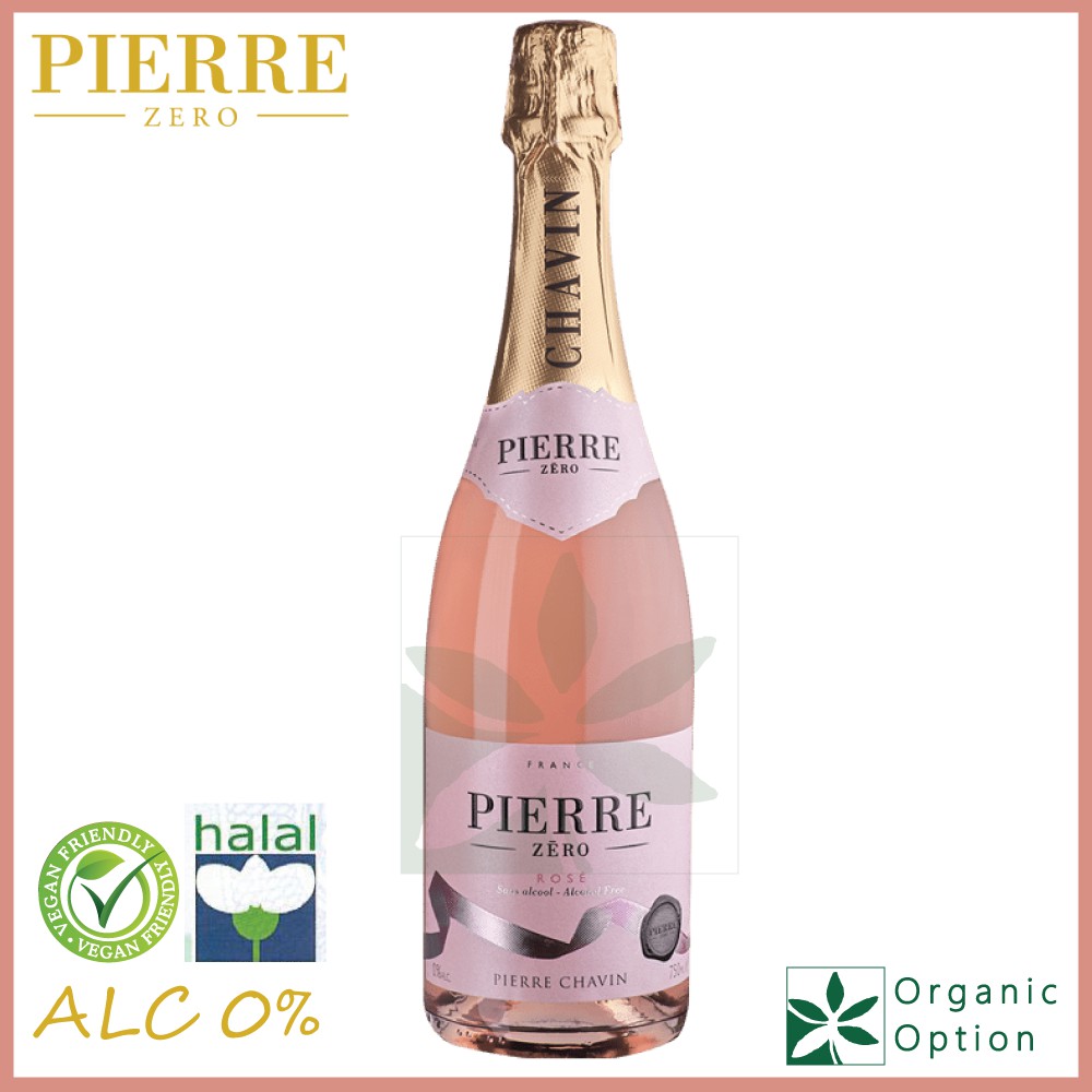Pierre Zero 0 Sparkling Rosé Non Alcoholic Sparkling Juice Halal