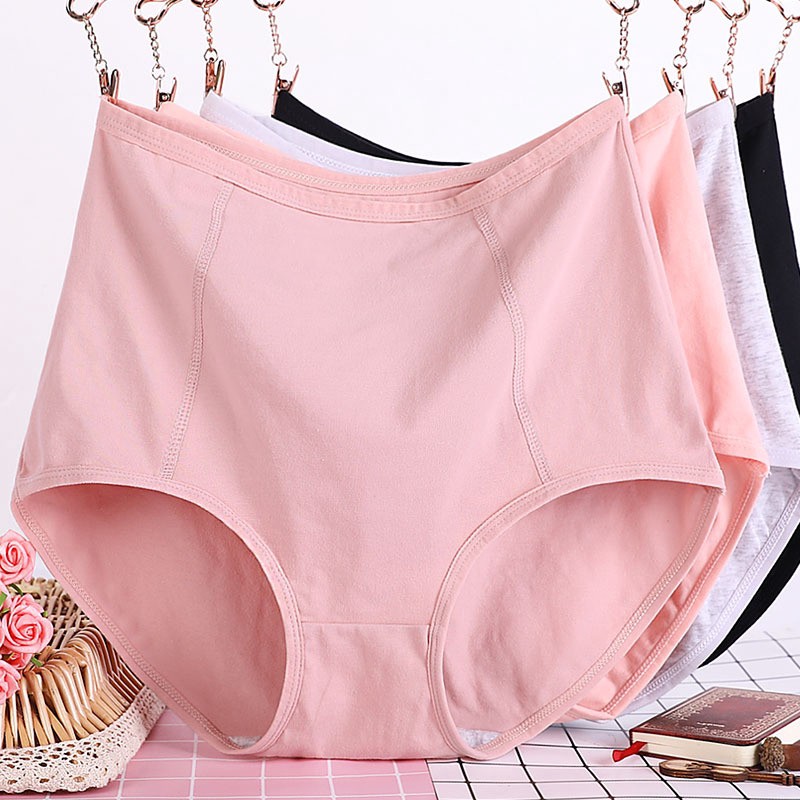 Women's Plus Size XL-6XL Panties High Waist Soft Cotton Panties Seluar ...