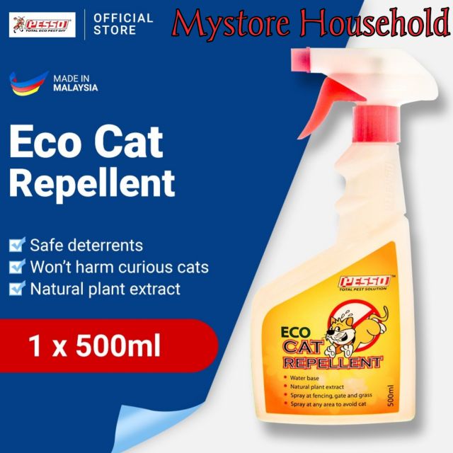 Pesso Eco Cat Repellent (500ml) Halau Kucing Spray Repel Cats 驱猫液 安全