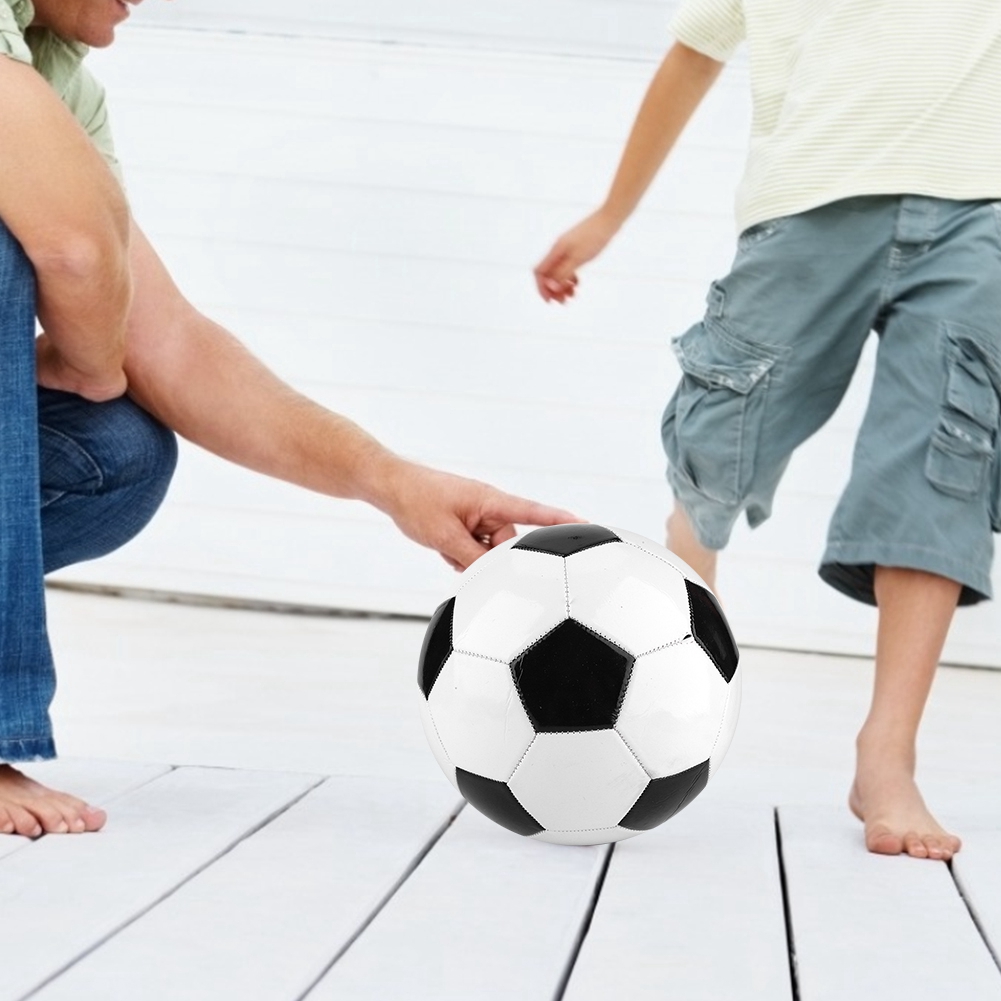 Size 5 Black White Football Soccer Balls Student Team Training Children Match❤B