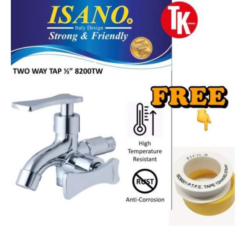 Isano Two Way Tap 8200tw Free White Tape Kepala Paip Tandas Toilet Bathroom Cuci Tangan Sinki Shopee Malaysia