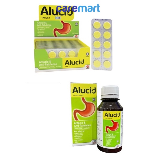 ALUCID RELIEF OF GASTRIC PAIN SUSPENSION 100ML (EXP 03/2024) ALUCID