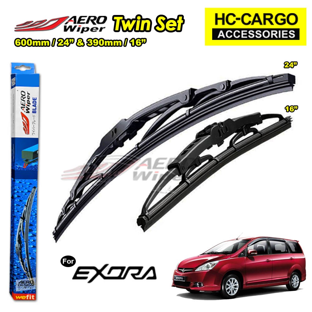 Proton Exora Aero Wiper (AW) Blade 1 PAIR ECONOMY TWIN Set (UHook Type