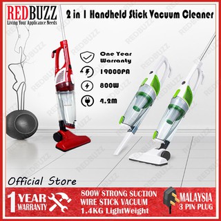 REDBUZZ 2in1 Powerful Suction 800W S1007 Portable Handheld Vacuum Cleaner Vacumn Cleaner Stick Vacuum