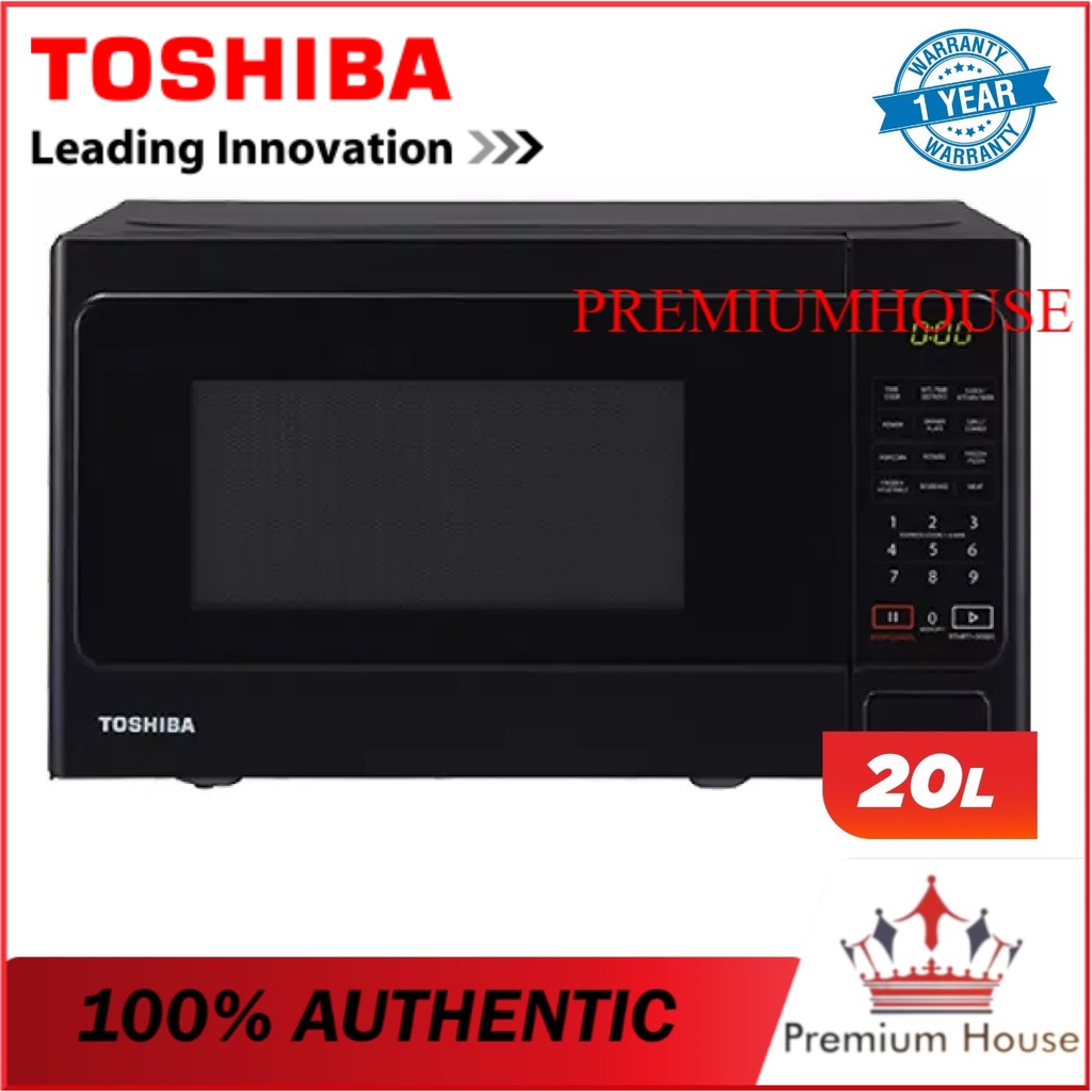 TOSHIBA 20L MICROWAVE OVEN WITH GRILL (Popcorn, Potato, Pizza, Meat) ER-SGS20(K)MY