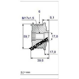 ALTERNATOR CLUTCH PULLEY PROTON EXORA GEN2 PERSONA SATRIA 