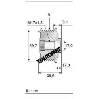 ALTERNATOR CLUTCH PULLEY PROTON EXORA GEN2 PERSONA SATRIA 