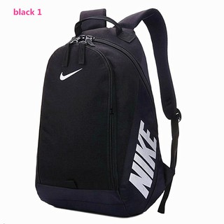 plain black nike rucksack