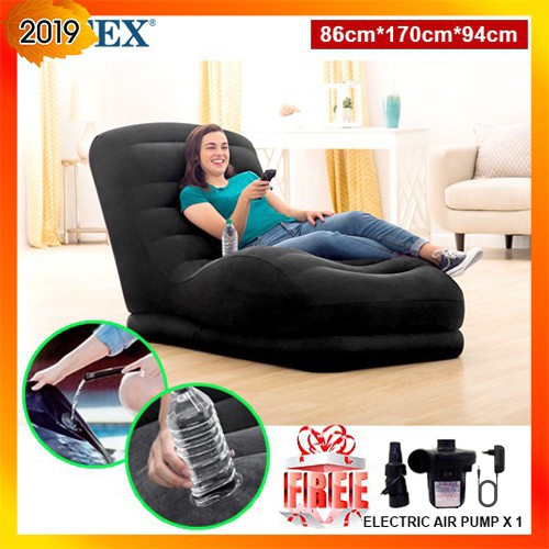 Intex 68595 Inflatable Mega Lounge Reclining Chair High Backrest