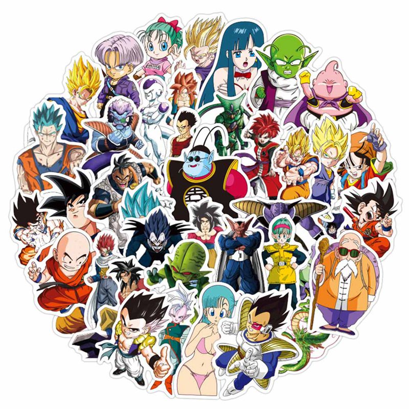 100Pcs Anime Dragon Ball Z Super Saiyan Sticker Bomb Decals For Skateboard Xmas 