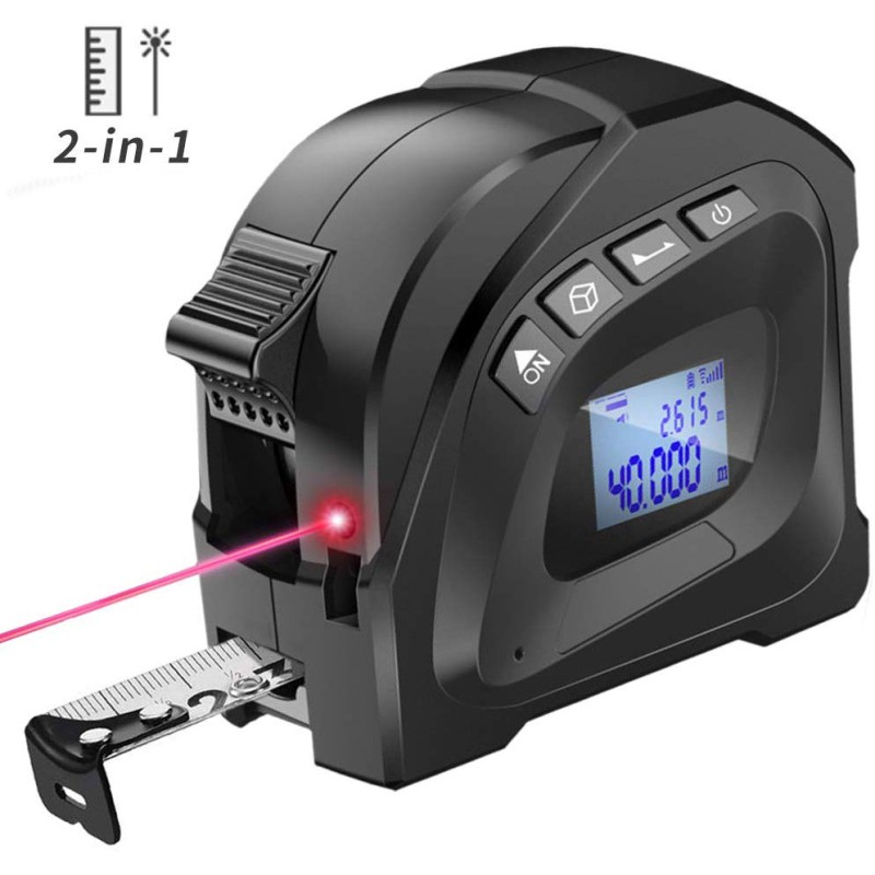 Wireless 2 in1 40M 5M Waterproof IP54 Laser Tape Measure Digital