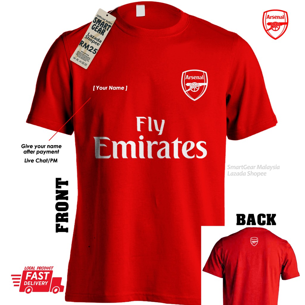 arsenal football club jersey