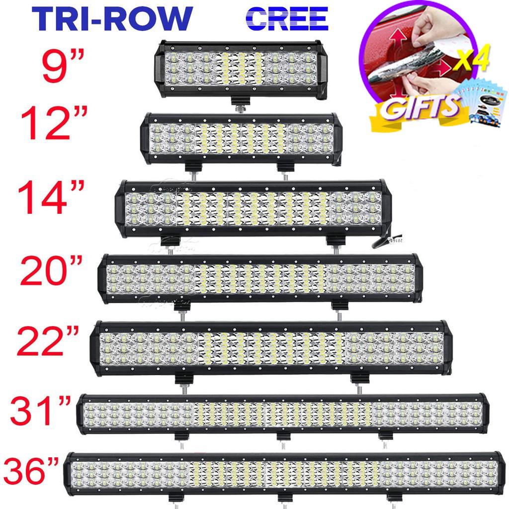1X 17/"INCH TRI ROW 540W CREE LED LAMP LIGHT BAR SPOT+FLOOD COMBO TRUCK 12/"//14/"