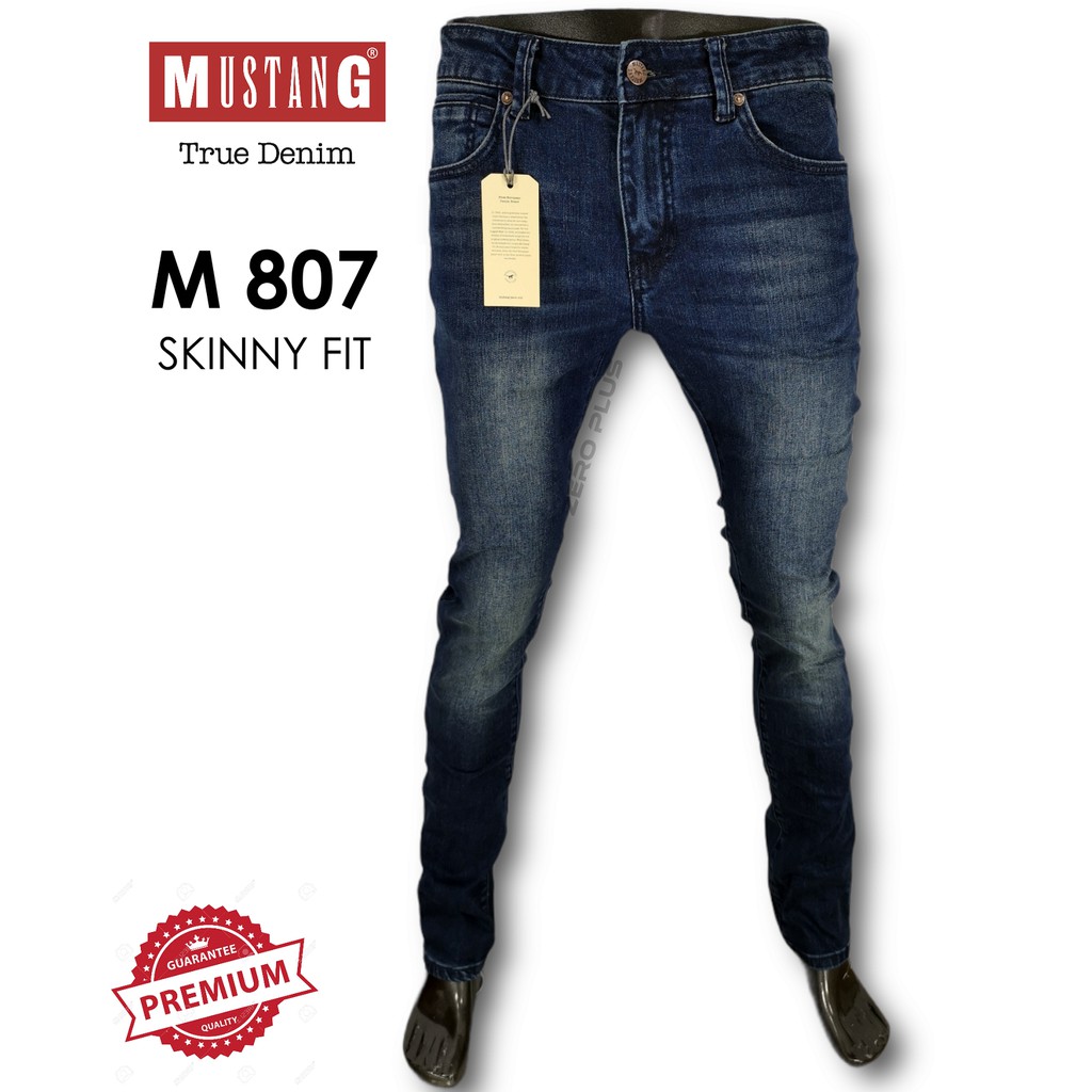 MUSTANG. Original Men's Premium Stretchable Season Wash Slim Skinny True Denim Jeans by LEE Skinny Fit. M807-55026