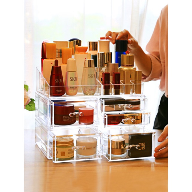 TOP/2/3/4 Drawers Large Size Clear Acrylic Cosmetic Drawers Makeup