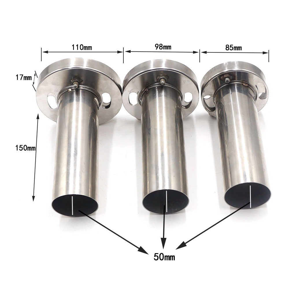 Auto Car Universal Stainless Steel Exhaust Muffler Tip Adjustable Removable Sound Silencer 3 Sizes 4inch 