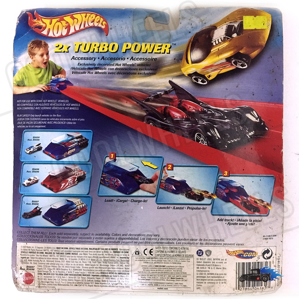 Hot Wheels 2004 2x Turbo Power Launcher Batman Batmobile (Card have  creased) | Shopee Malaysia