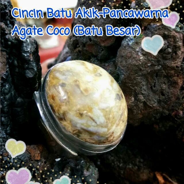 Buy Cincin Batu Akik/Hidup-Agate Pancawarna Coco  SeeTracker Malaysia