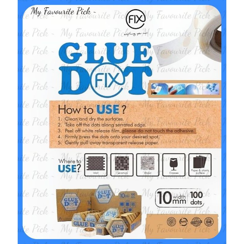 Glue Dot Fix Instant Double Sided Adhesive Dots Shopee Malaysia