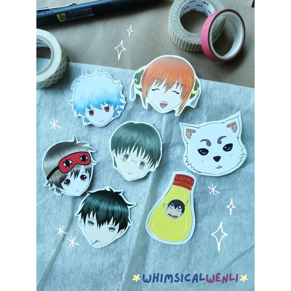 Handmade Anime Sticker Set Gintama Shopee Malaysia