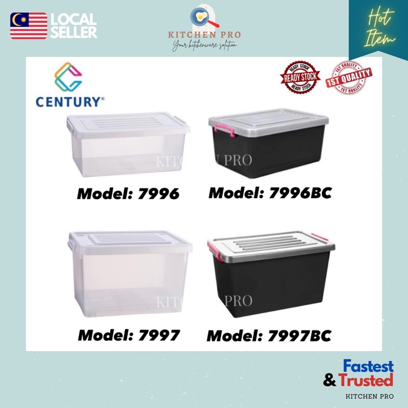 𝐊𝐈𝐓𝐂𝐇𝐄𝐍 𝐏𝐑𝐎 CENTURY Multipurpose Storage Box With Wheels 7996 35L