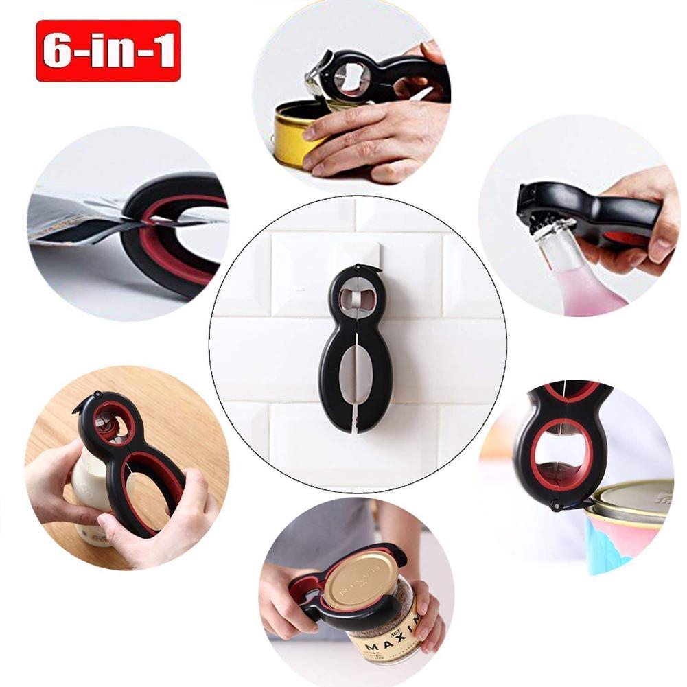 6in1 Multi-Tool Bottle Soda Soup Can Opener Jelly Jar  Twist off Remover Fashio!